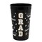 6 3/4" 32 oz. Bright Black Grad Reusable Plastic Tumblers 12 Count